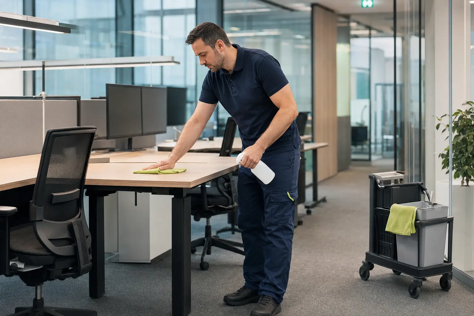 Velox Reinigung von Arbeitsplätzen und Büroflächen